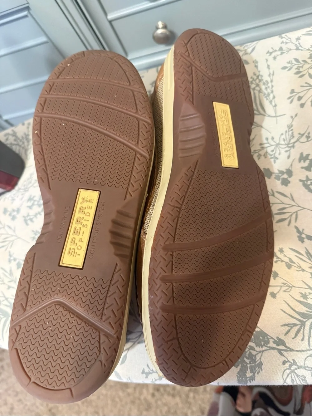 Men’s Sperry Billfish 3-Eye boat shoes in classic brown/tan leather.